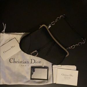 Mini Dior Saddle Bag, satin and patent leather ‘05